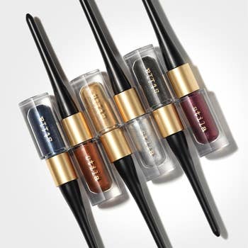  blue, gold, copper, silver, and burgundy