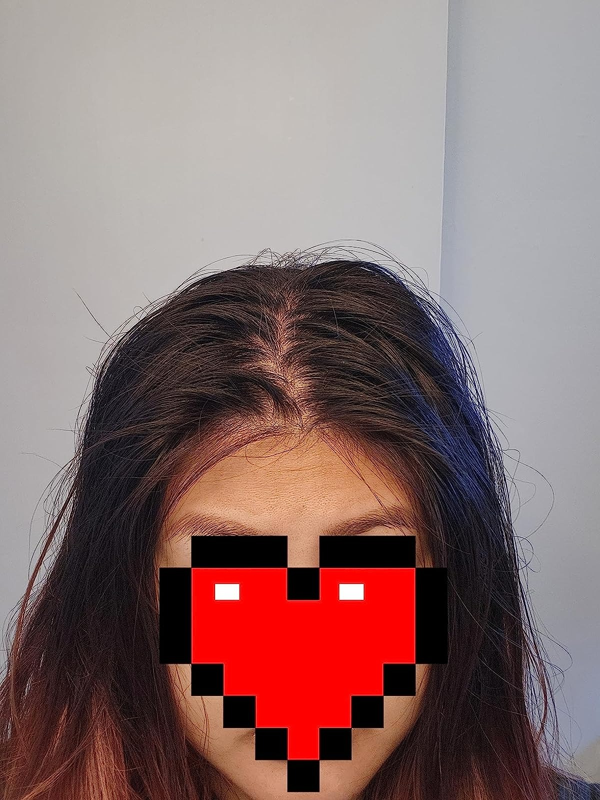 before image of reviewer with frizzy, dirty hair