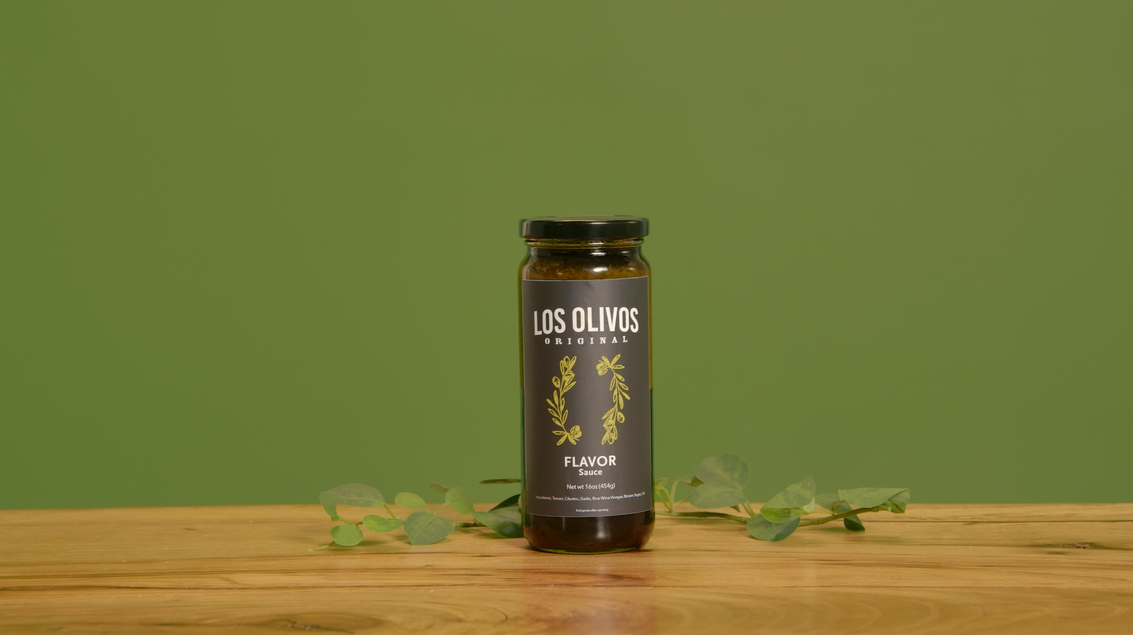 A jar of Los Olivos Flavor Sauce 