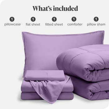 Image showing a implicit   bedding acceptable   with pillowcase, level  sheet, fitted sheet, comforter, and pillow sham