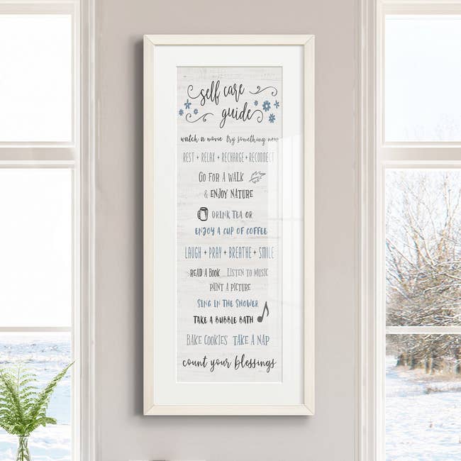 Framed poster titled 