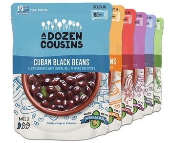 Packs of beans in a variety of flavors 