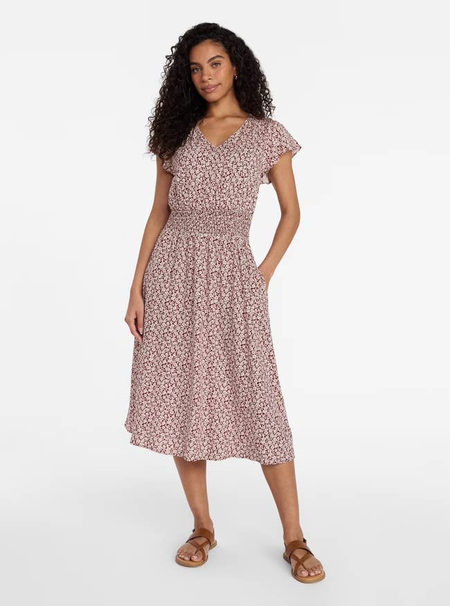 knee length dresses for ladies Strike A Pose Long Sleeve Halter Midi Dress