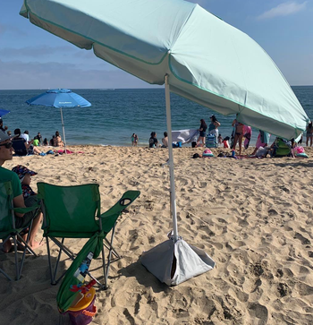 Reviewer image of light blue umbrella