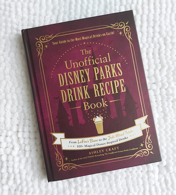 A customer review photo of the Unofficial Disney Parks Drink Recipe Book