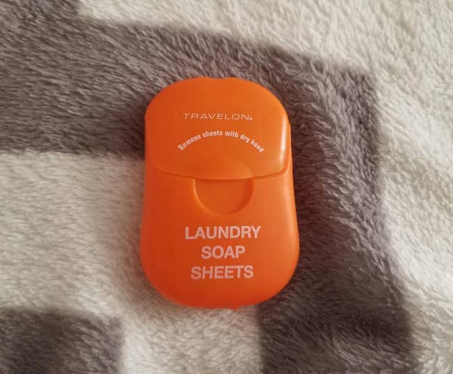 a pack of laundry soap sheets
