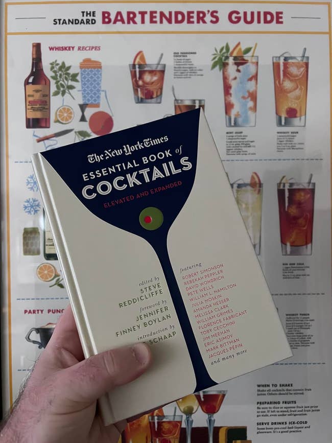 A reviewer holding the 