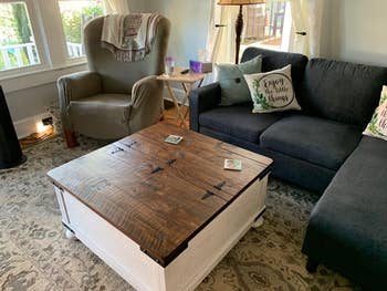 reviewer photo of farmhouse coffee table