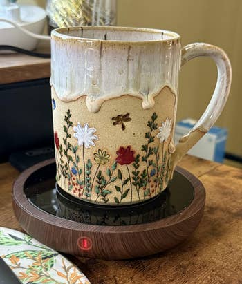 ceramic flora mug connected the warmer