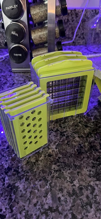 a close up of the different blades you can use in the slicer