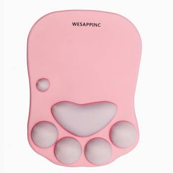 Ergonomic pink mouse pad with wrist support from WESAPPINC