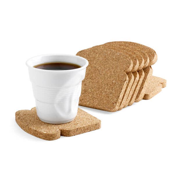 coffee cup on toast coaster