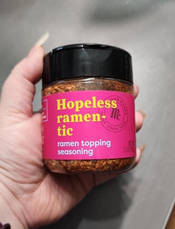 Close-up of a jar labeled 