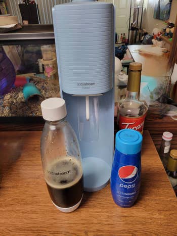 Writer's photo of machine with Pepsi syrup