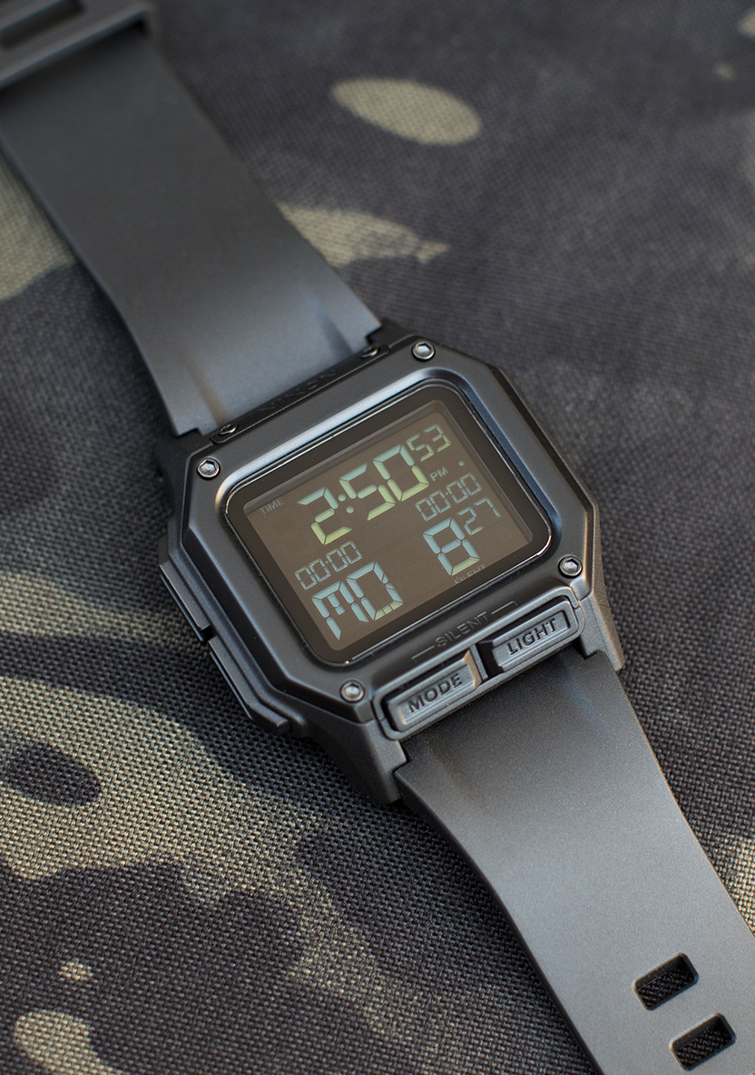 closeup of ticker  integer  surface  against a acheronian  camo background