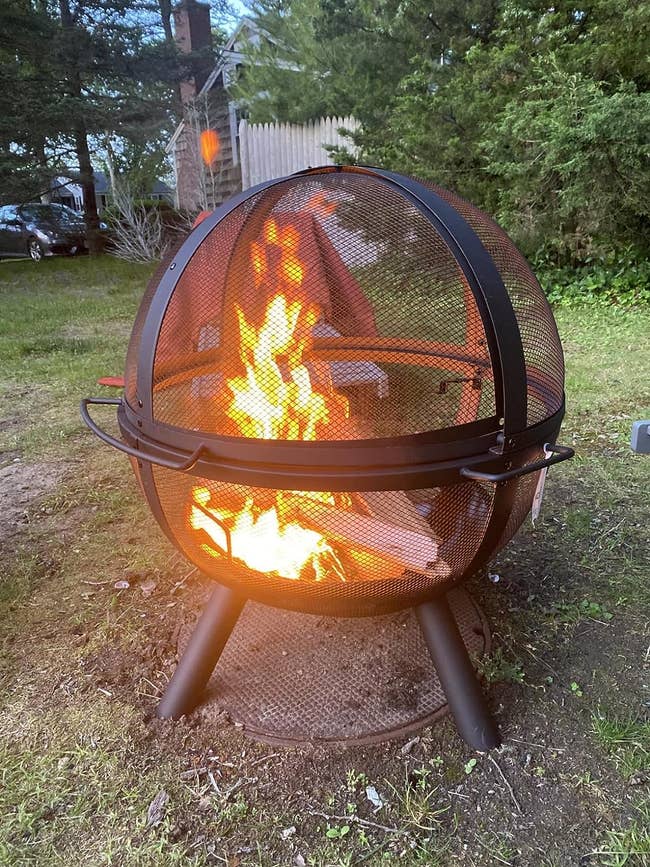 a dome-shaped fire pit