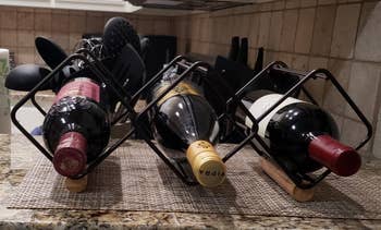 Reviewer image of the black wine rack