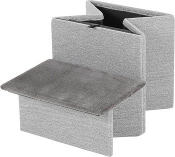 Product with top stair folded in on a white background