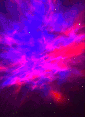 a reviewer's gif of the galaxy light in action