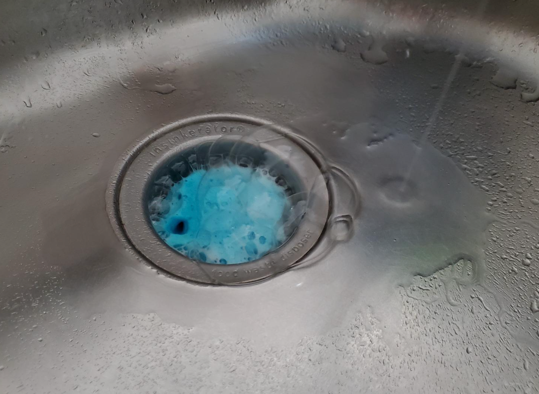 reviewer image of garbage disposal cleaner in drain