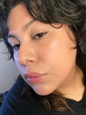 Reviewer wearing cerave sunscreen