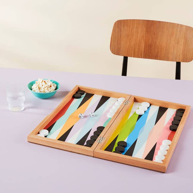 colorful backgammon set