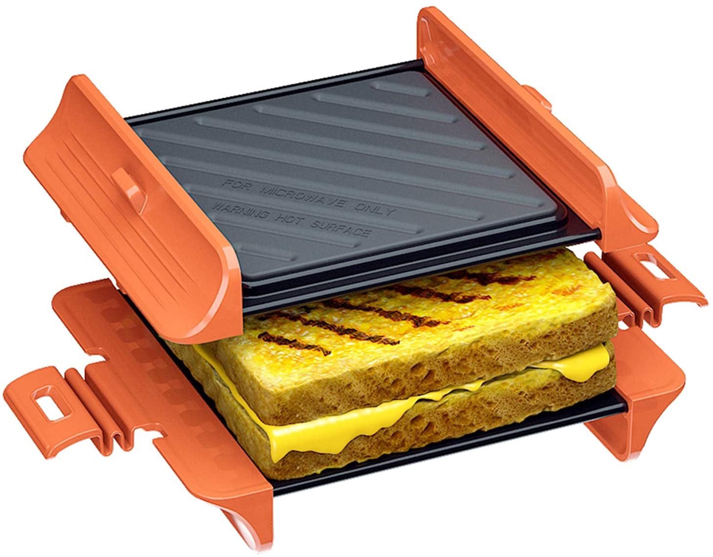 a grilled cheese sandwich in the sandwich maker