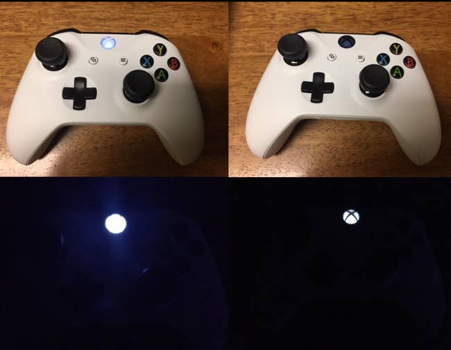 reviewer uses stickers to dim light on xbox controller