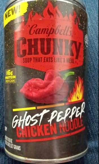 Campbell's Chunky Ghost Pepper Chicken Noodle soup can