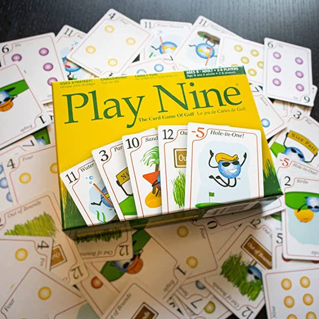 Play nine card game on a table