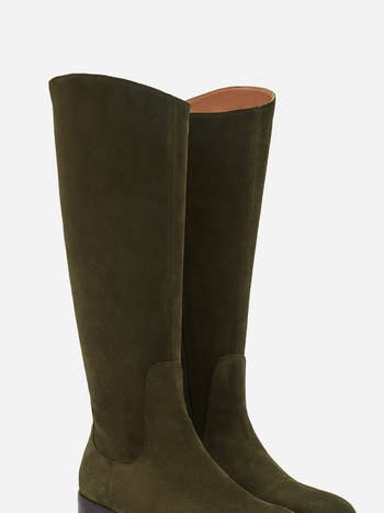 the forest green suede boots