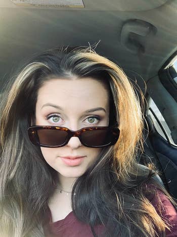 reviewer selfie wearing  sunglasses