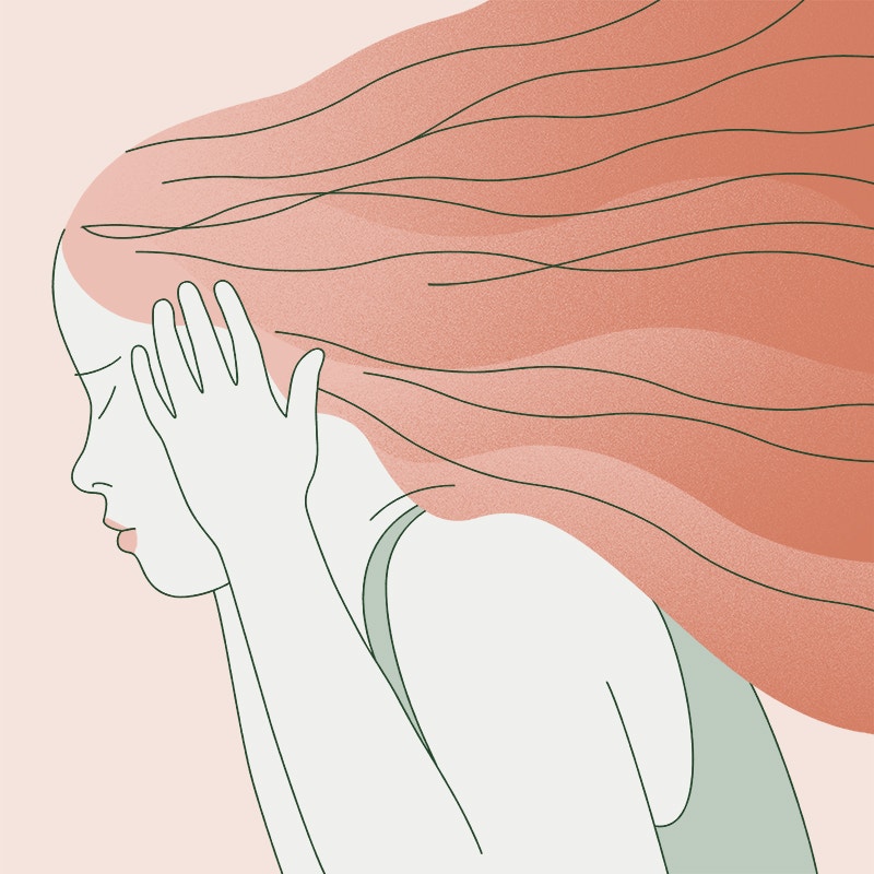 Illustration of a person gripping the sides of their head in pain.