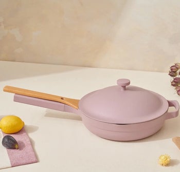 the lavender always pan next to various ingredients