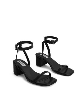 product image, black block heel sandals