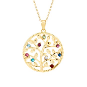 product image of birthstone family tree necklace