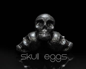 Black skull-shaped kegel eggs