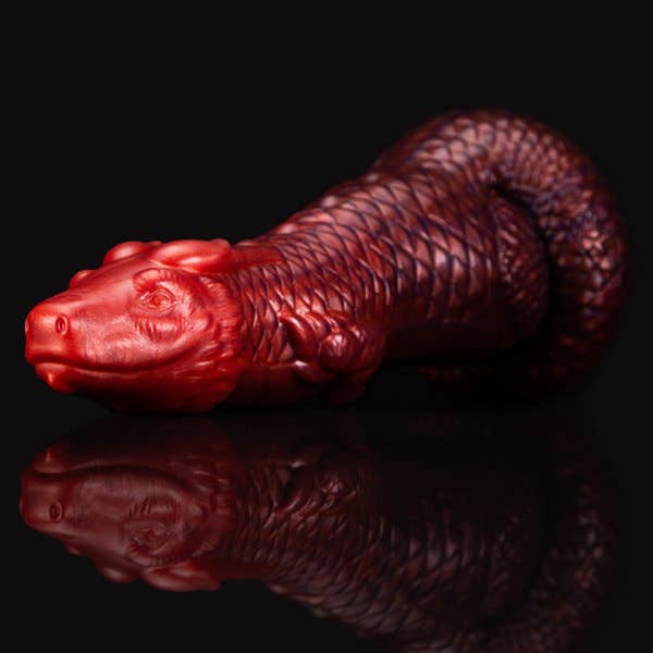 Red realistic dragon dildo