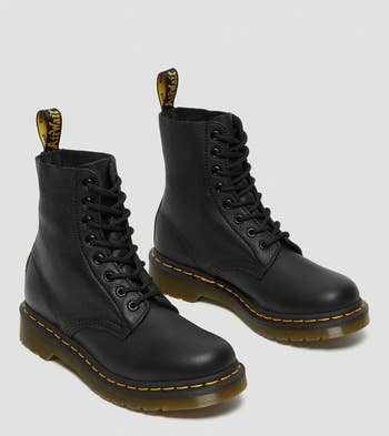 the black lace up Dr. Martens boots