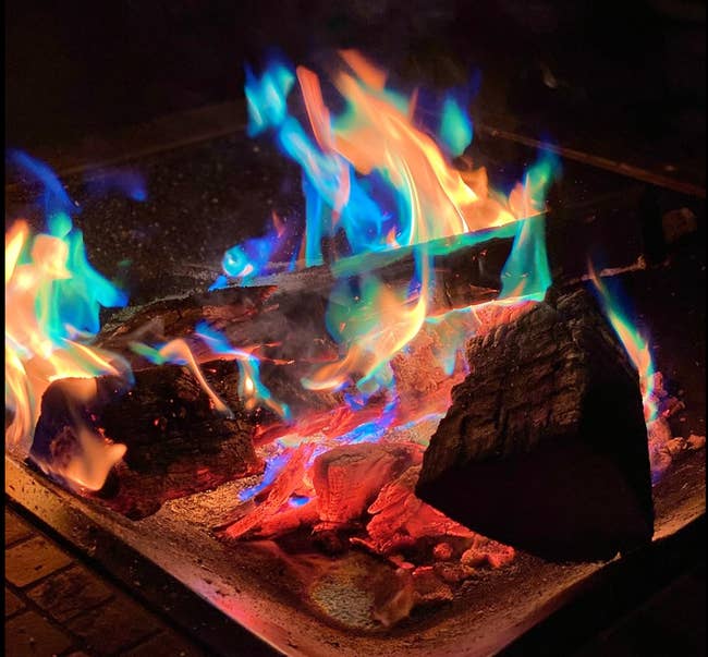 reviewer photo of the colorful fire