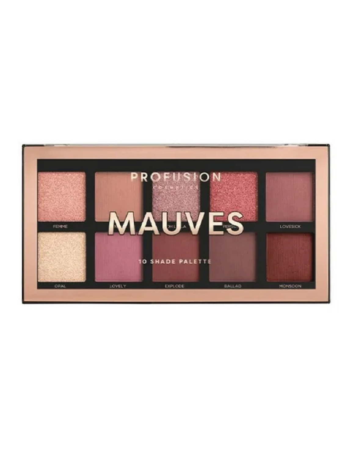 10 palette eyeshadow with various mauves