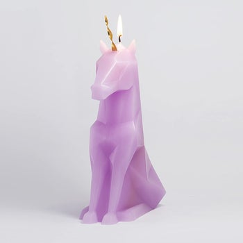 the purple unicorn candle