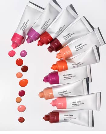 A illustration   of each   blush color