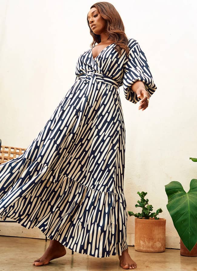 slim fit dress slacks Iris Long Sleeve omens Spring Long Sleeve Wrap V Neck Ruffle Floral Ma –  Chic Always Boutique,LLC