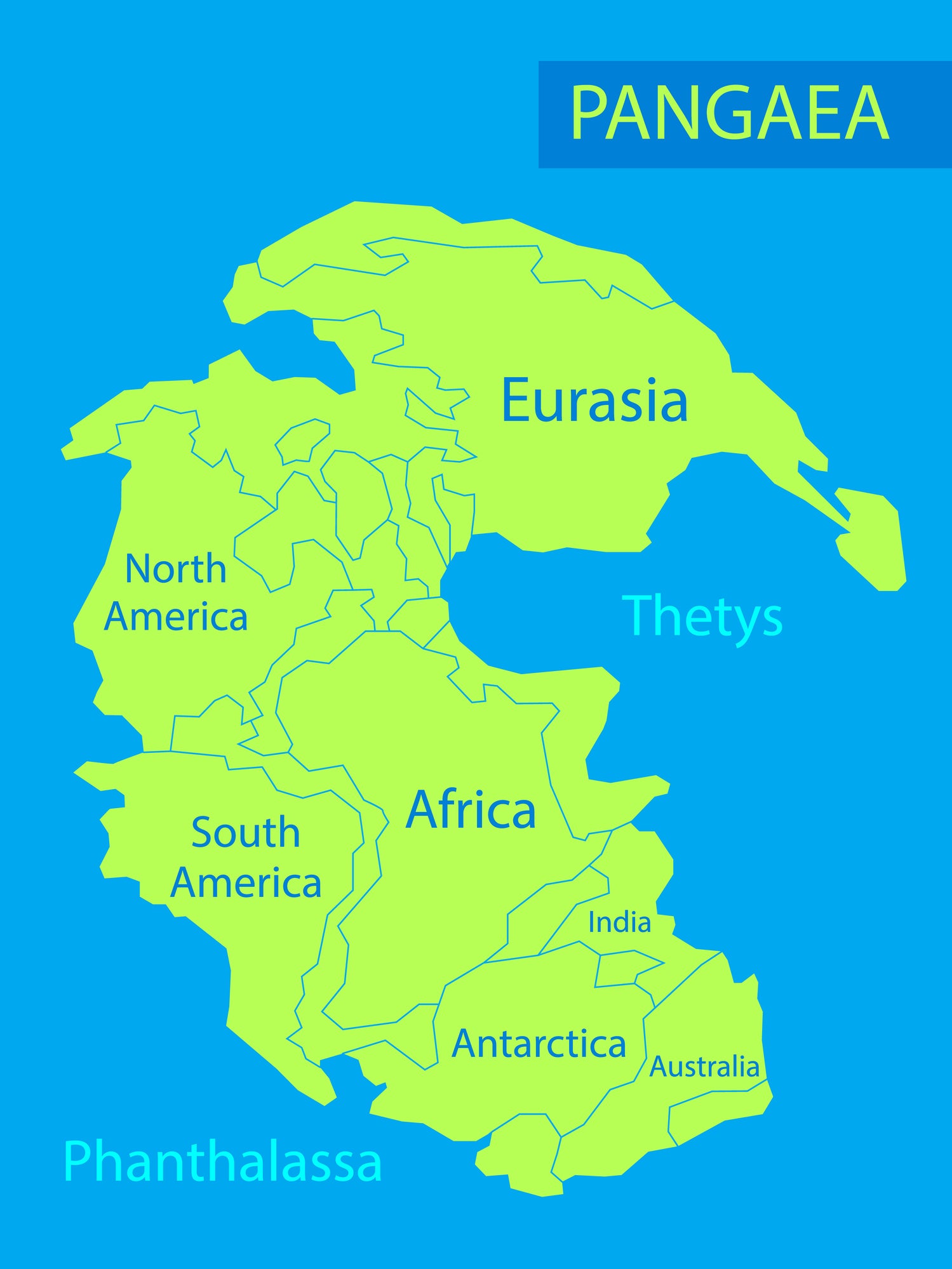 Pangaea Map With Countries Can You Identify All Six Continents On A 300 Million Year-Old Map?