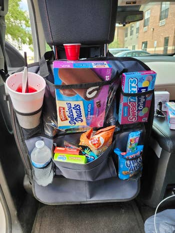 car seat organizer in car