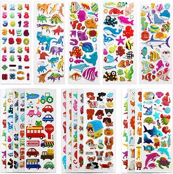 variety pack of puffy stickers