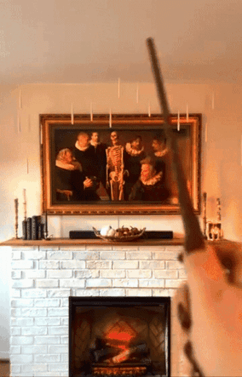 gif of a reviewer usage  the magic privation  to crook   connected  the lights