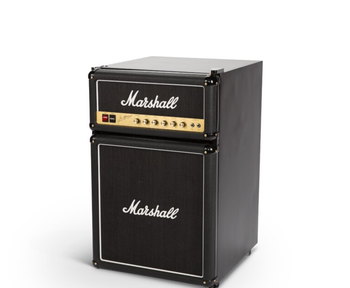 a mini fridge that looks like a marshall amp