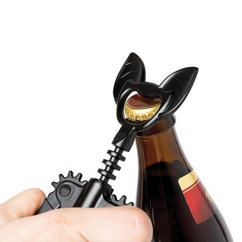 closeup of bottle opener in the head of the bottle opener